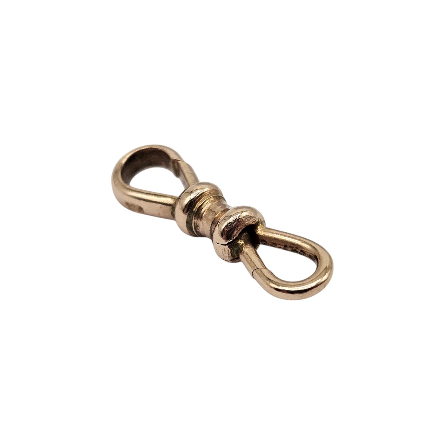 Scarce Antique 9ct Rose Gold Double Dog Clip c.1900 L 2.2 cm 1.5 g.