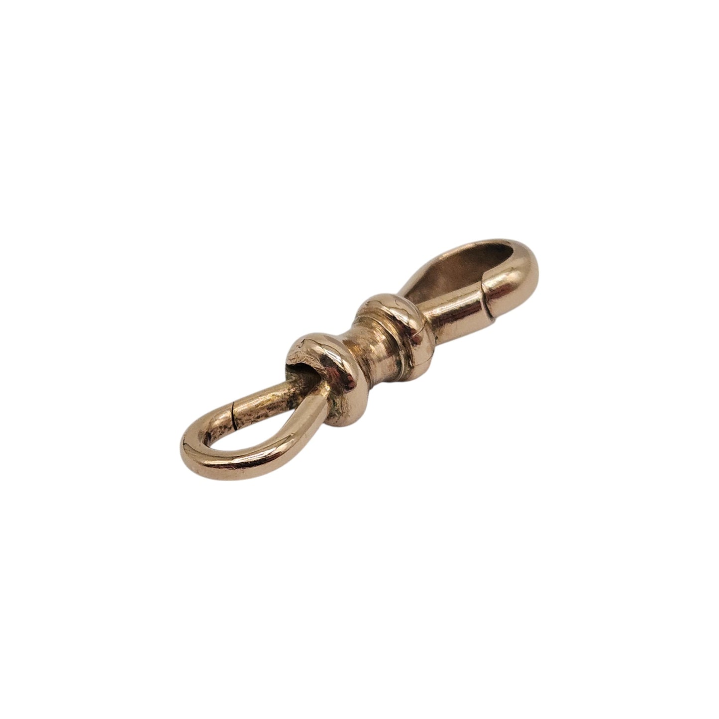 Scarce Antique 9ct Rose Gold Double Dog Clip c.1900 L 2.2 cm 1.5 g.
