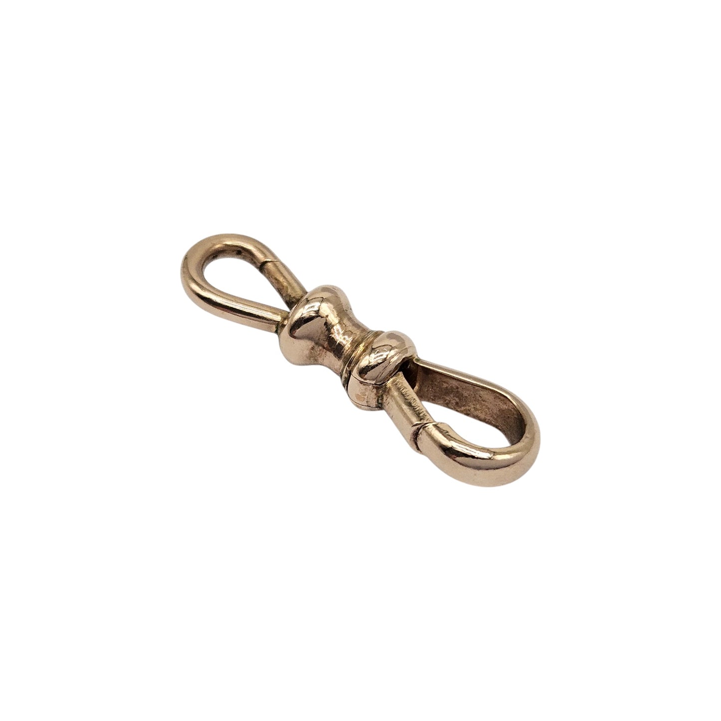 Scarce Antique 9ct Rose Gold Double Dog Clip c.1900 L 2.2 cm 1.5 g.