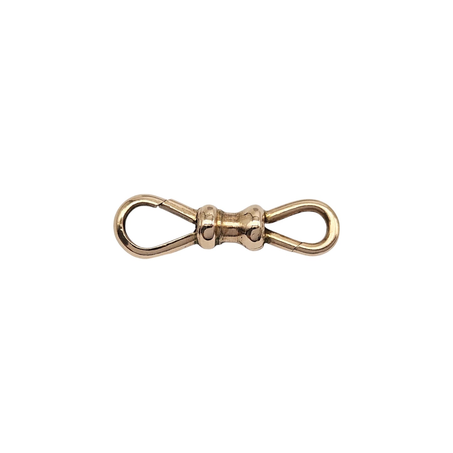 Scarce Antique 9ct Rose Gold Double Dog Clip c.1900 L 2.2 cm 1.5 g.