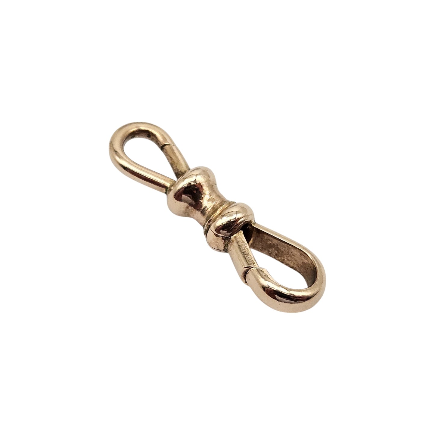 Scarce Antique 9ct Rose Gold Double Dog Clip c.1900 L 2.2 cm 1.5 g.