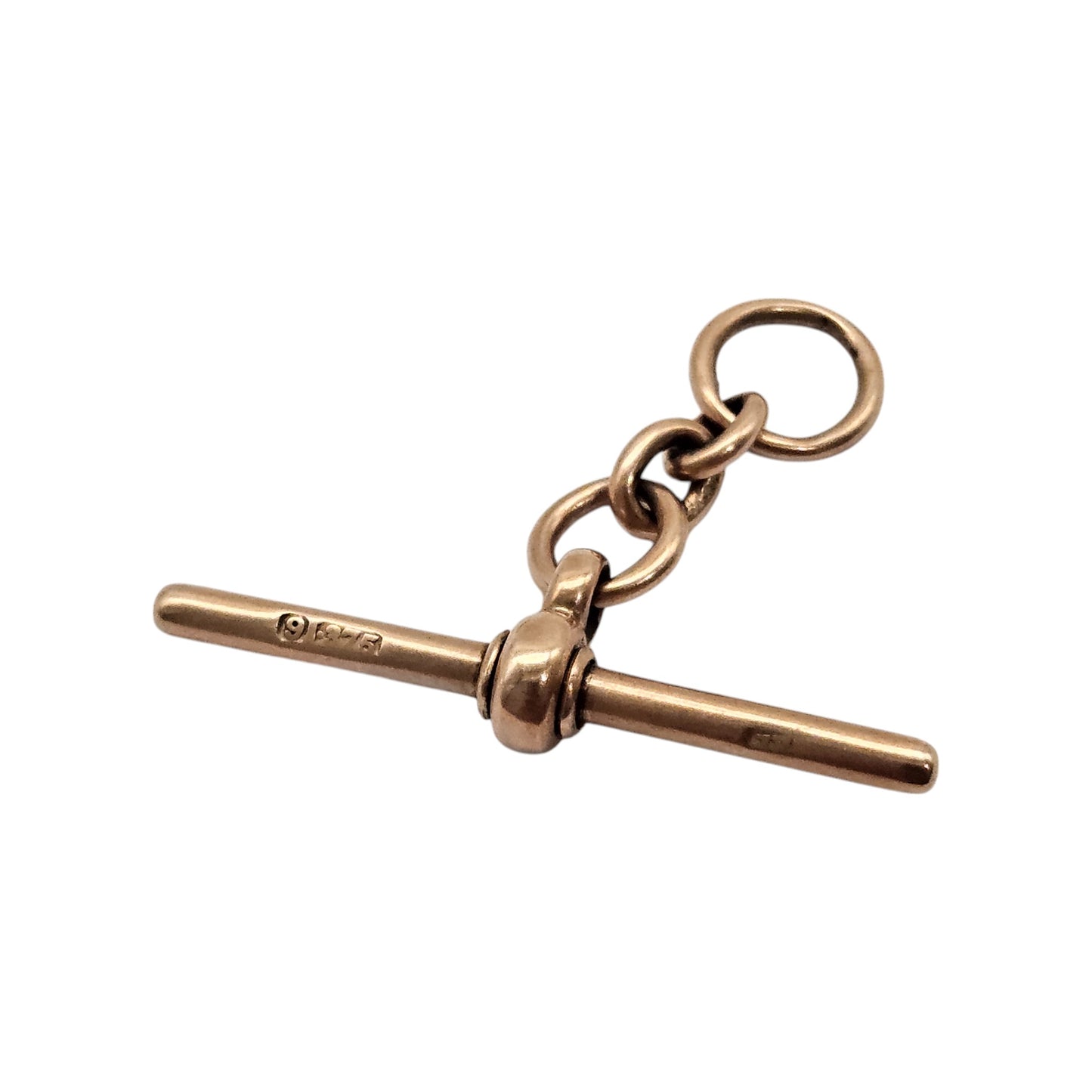 Antique 9ct 375 Rose Gold Swivel T-Bar c.1900 L 3.5 cm 4.2 g.