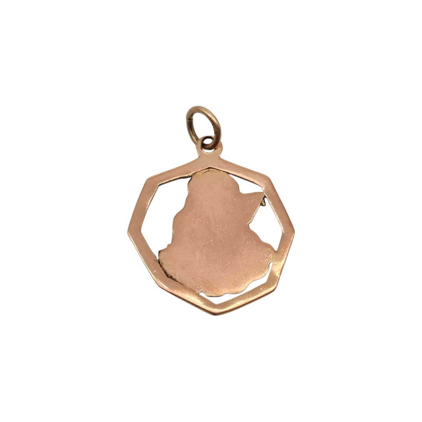 Antique 9ct Rose Gold & Enamel Cherub Charm c.1910 L 2.0 cm 1.7 g.