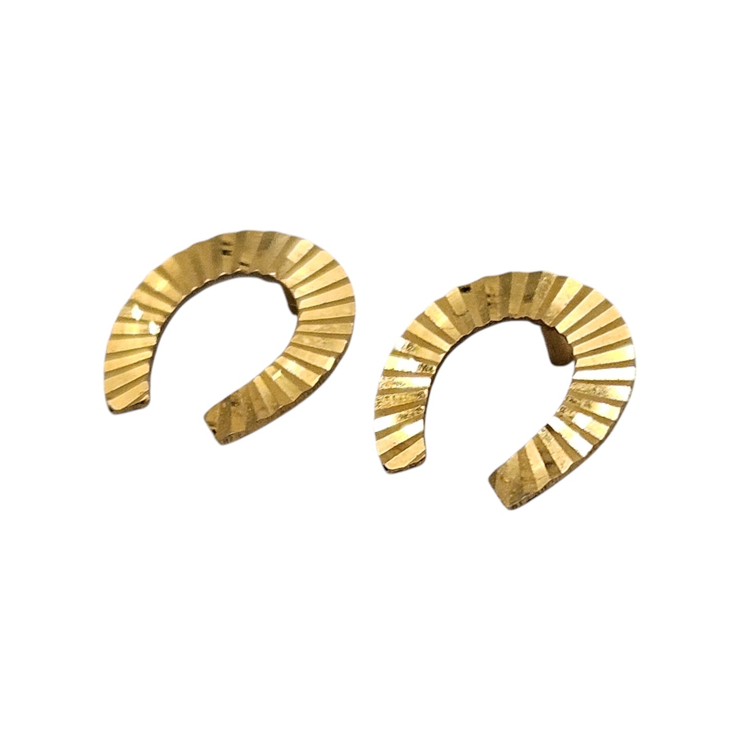 Pair Of 9ct Yellow Gold Horseshoe Ear Studs