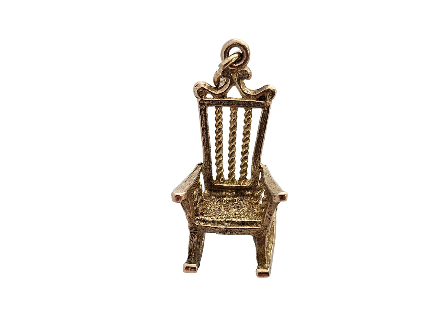 9ct 375 Yellow Gold Rocking Chair Charm 1965 2.6 g.