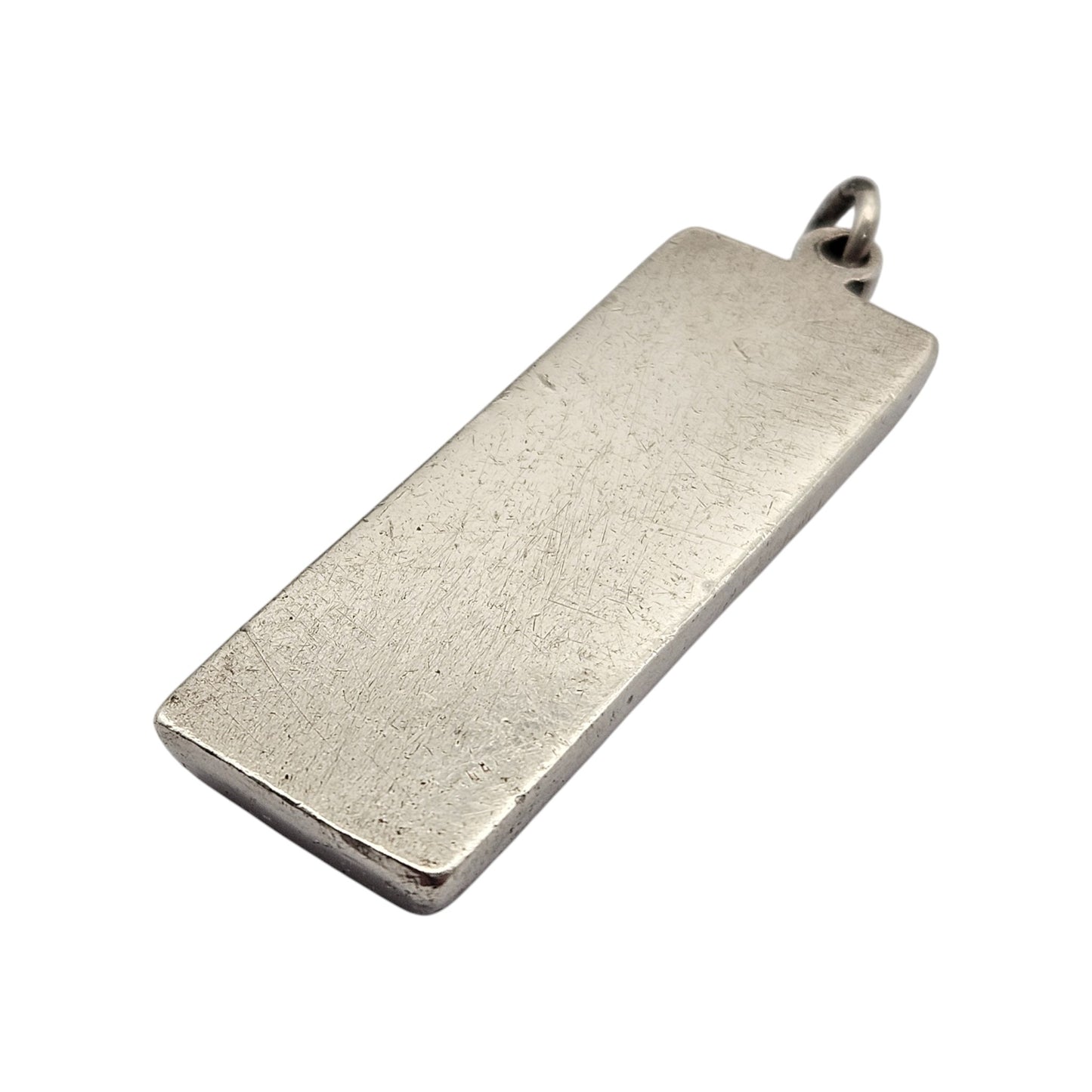Solid Sterling Silver Ingot Pendant 1977 by RC L 4.0 cm 29 g