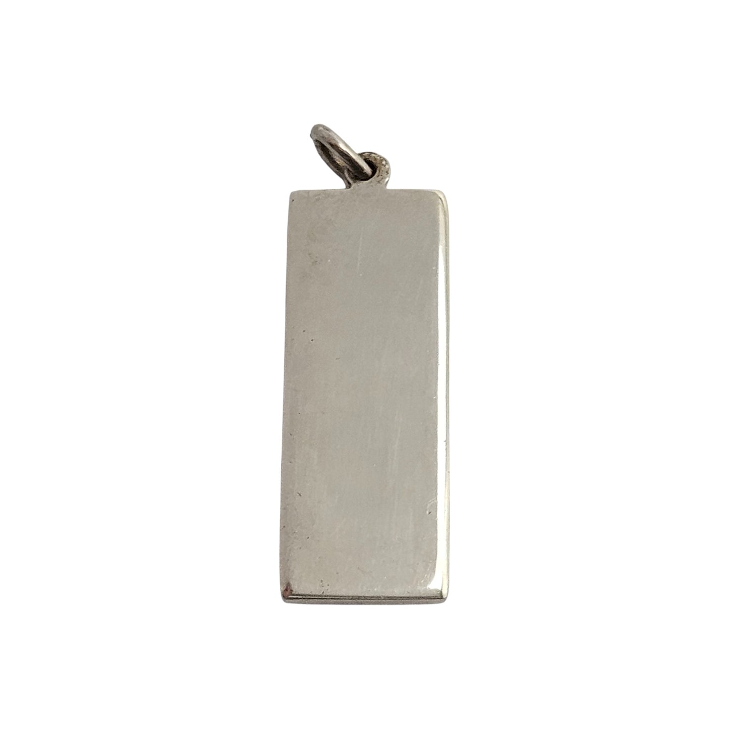 Solid Sterling Silver Ingot Pendant 1977 L 4.0 cm 29 g.