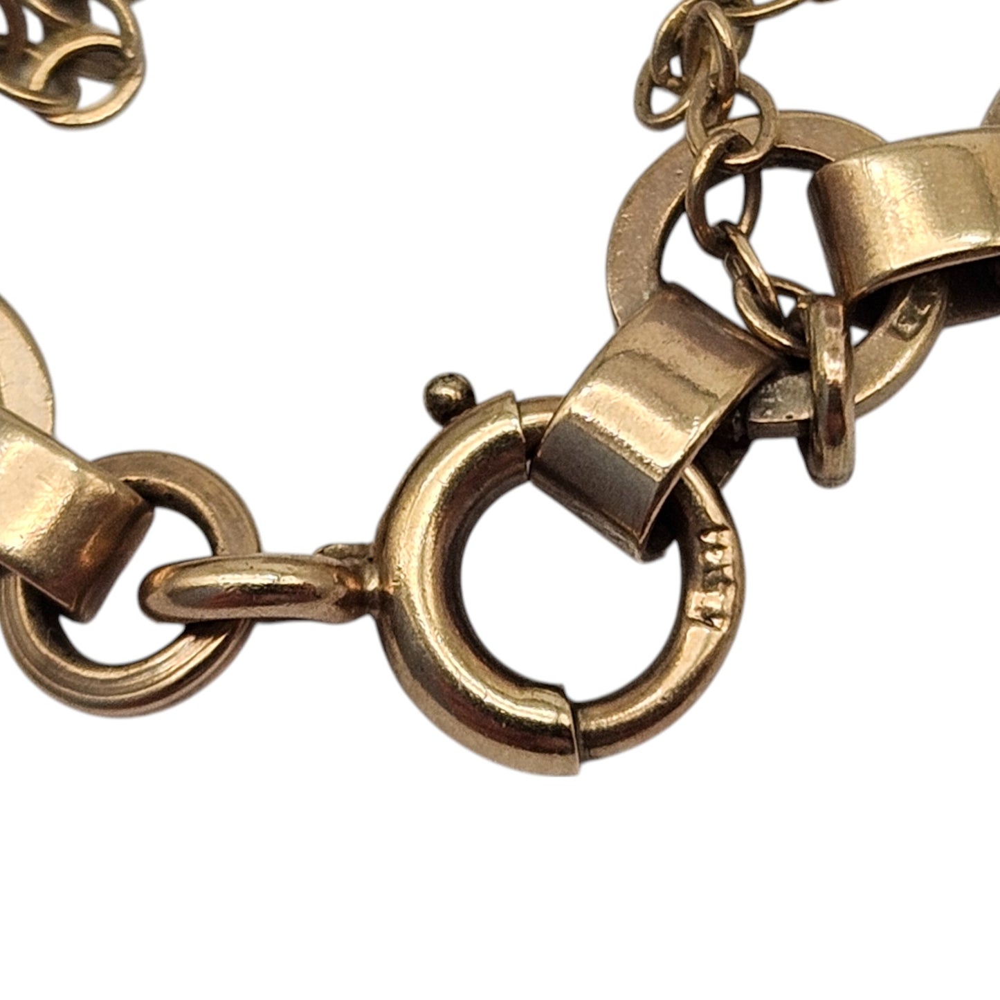 9ct 375 Yellow Gold Circle Link Bracelet 1959 L 18.0 cm 6.8 g.