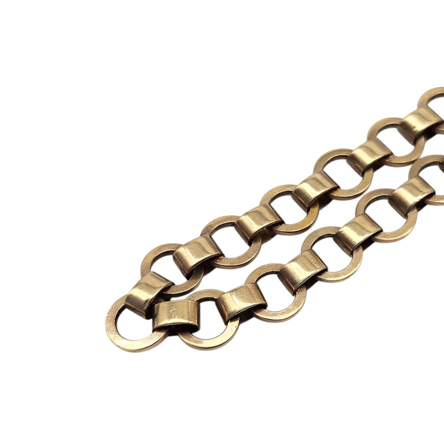 9ct 375 Yellow Gold Circle Link Bracelet 1959 L 18.0 cm 6.8 g.