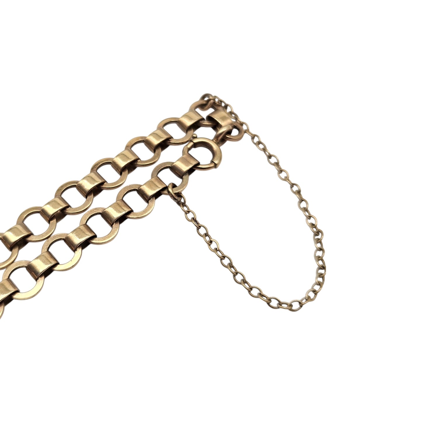 9ct 375 Yellow Gold Circle Link Bracelet 1959 L 18.0 cm 6.8 g.