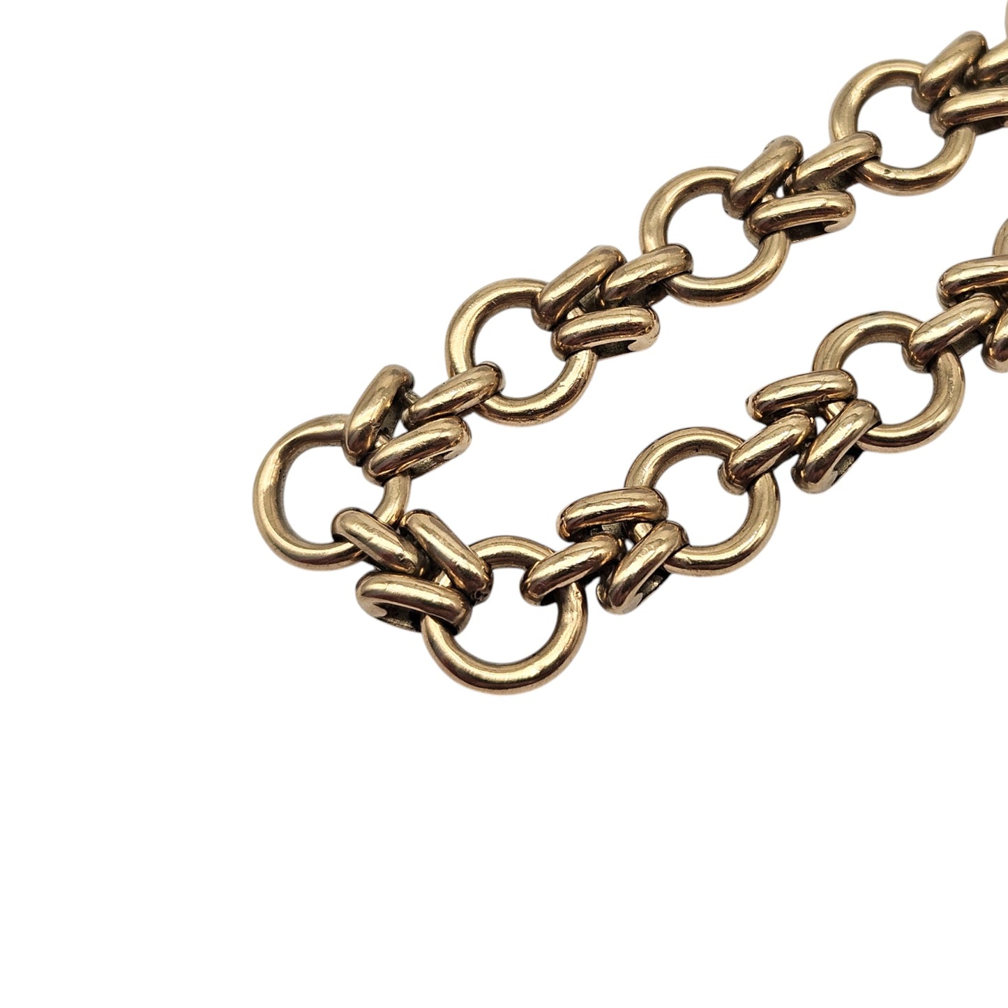 9ct 375 Yellow Gold Fancy Bracelet 1960 L 20.3 cm 13.0 g.
