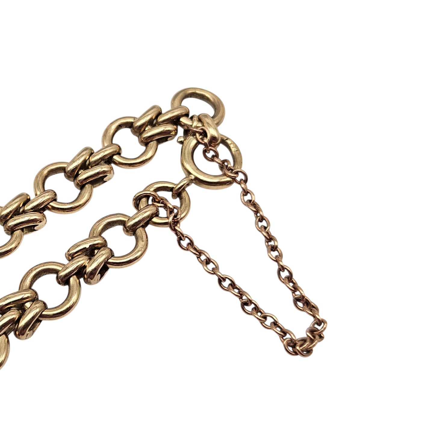 9ct 375 Yellow Gold Fancy Bracelet 1960 L 20.3 cm 13.0 g.