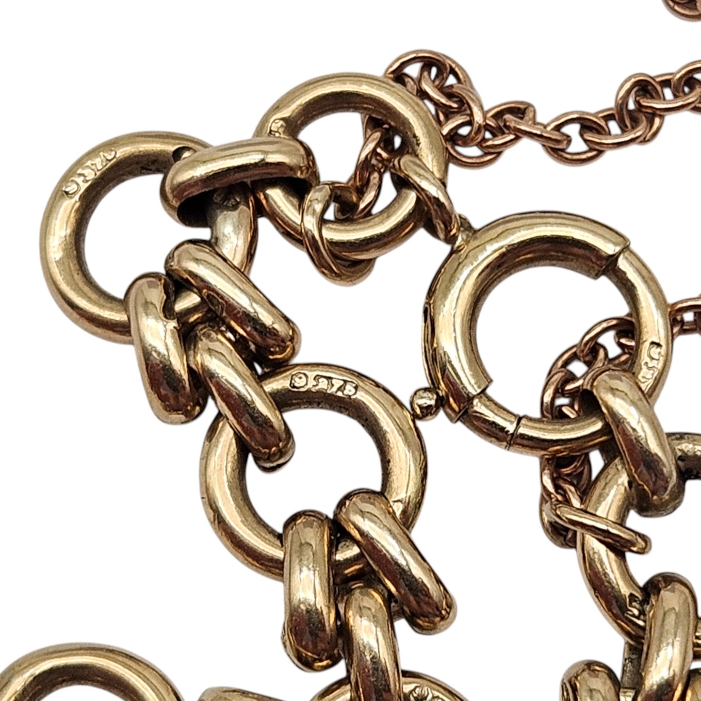 9ct 375 Yellow Gold Fancy Bracelet 1960 L 20.3 cm 13.0 g.
