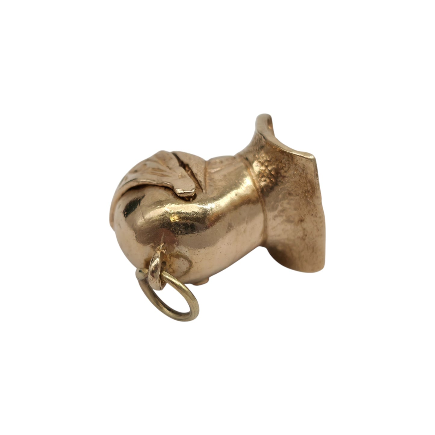 Heavy 10ct Yellow Gold Knight Helmet Opening Charm L 2.0 cm 6.9 g.