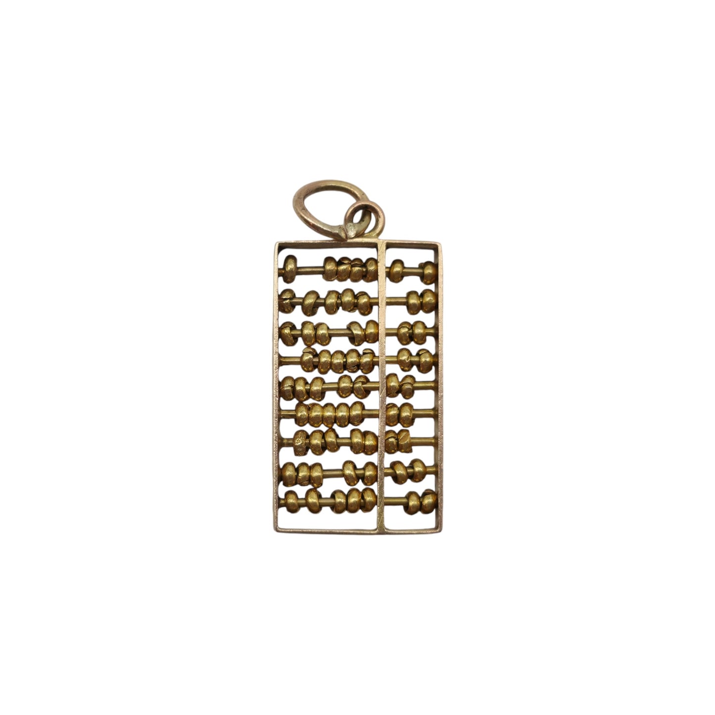 14ct Yellow Gold Articulated Abacus Charm L 1.7 cm 1.2 g.