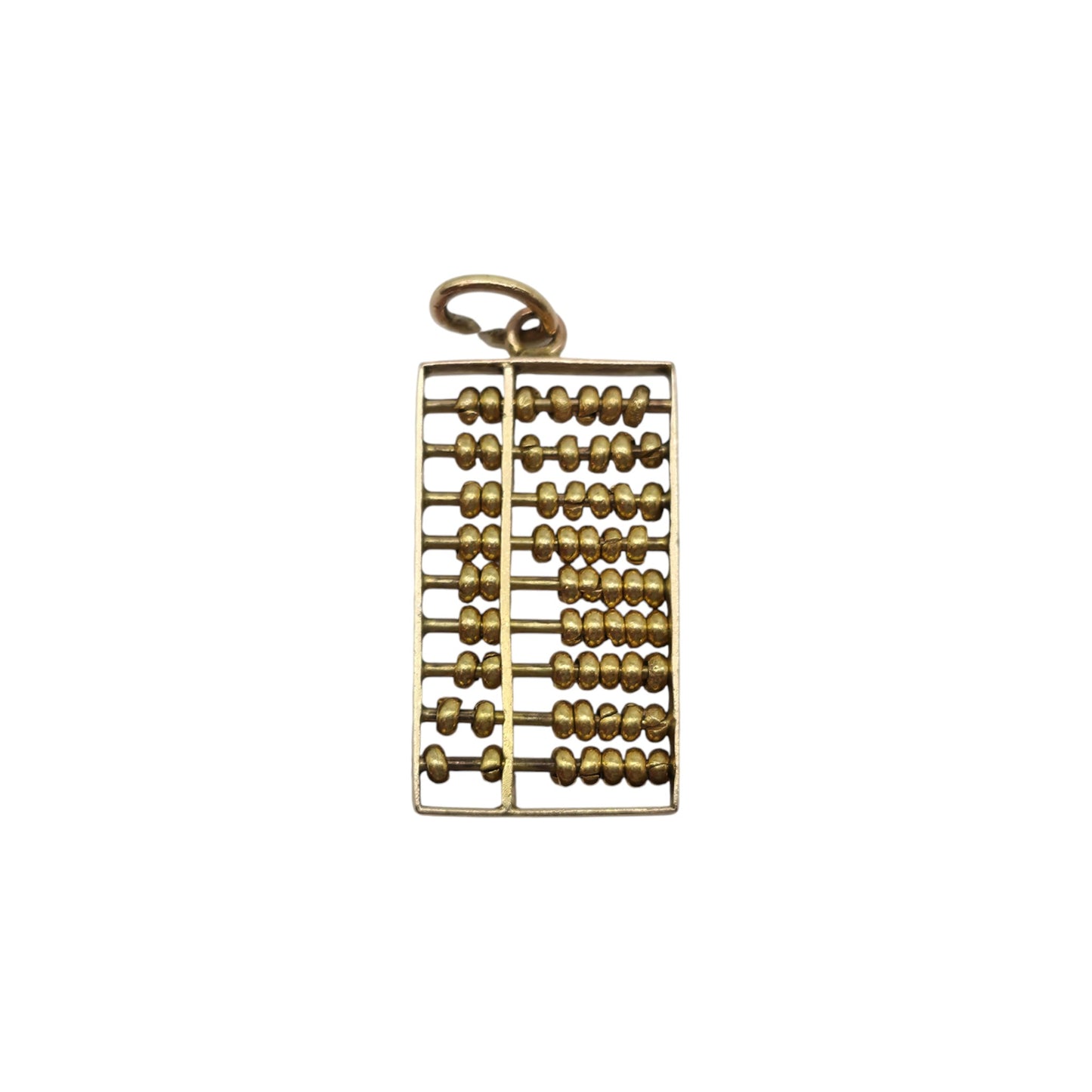 14ct Yellow Gold Articulated Abacus Charm L 1.7 cm 1.2 g.