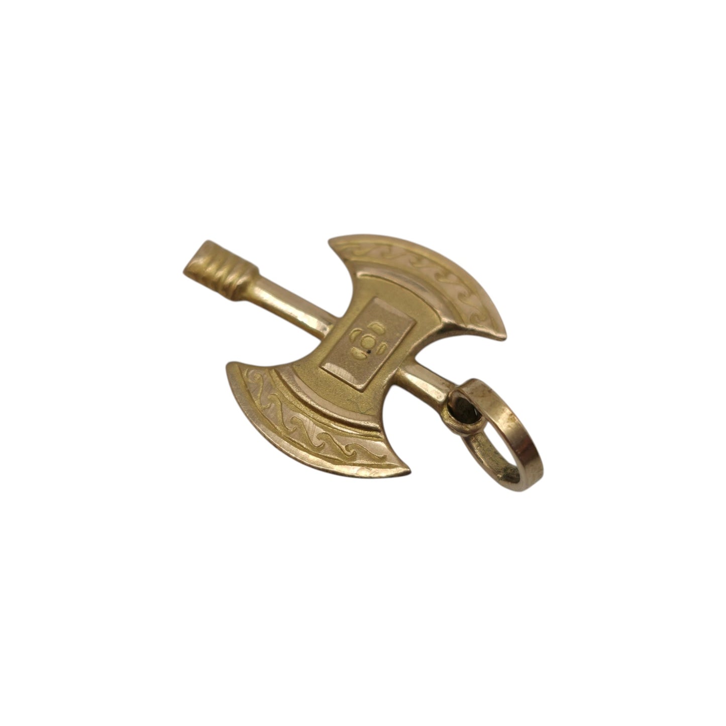 14ct 585 Yellow Gold Battle Axe Pendant L 1.7 cm 1.1 g.