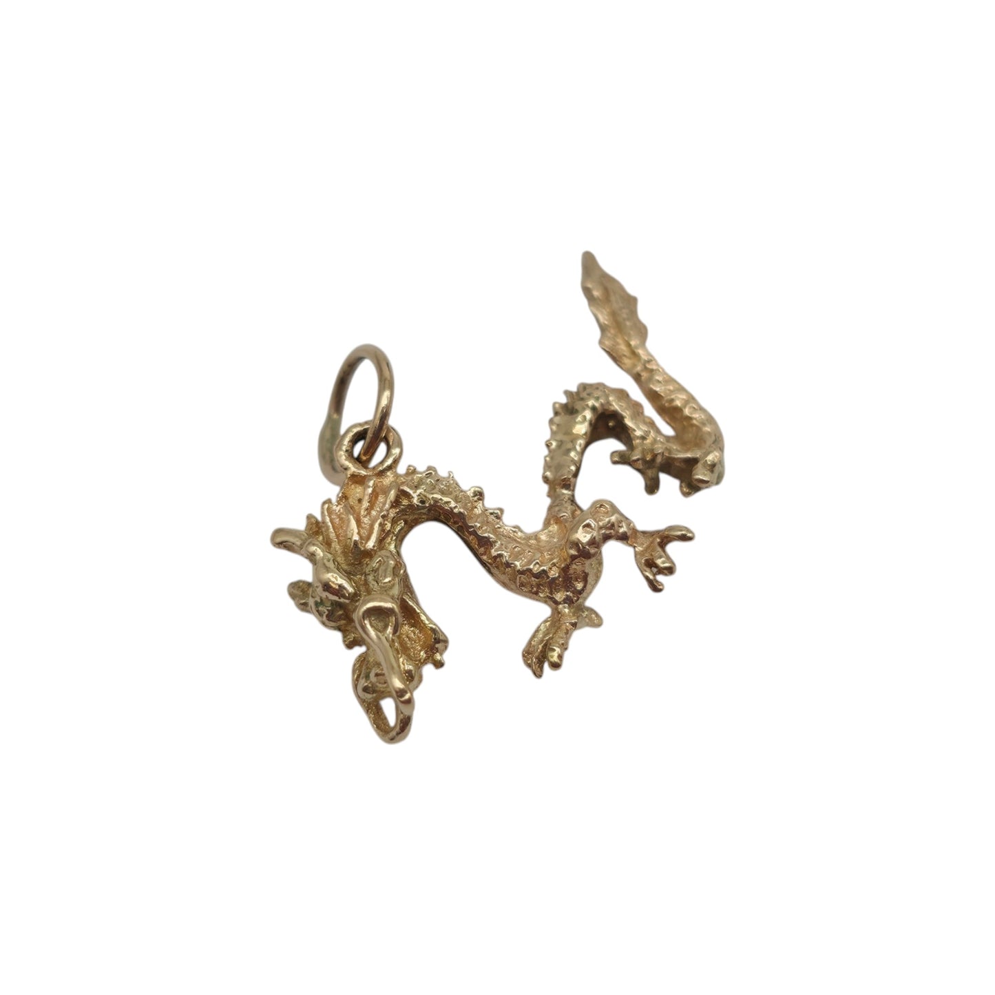 14ct Yellow Gold Dragon Charm L 2.3 cm 1.8 g.