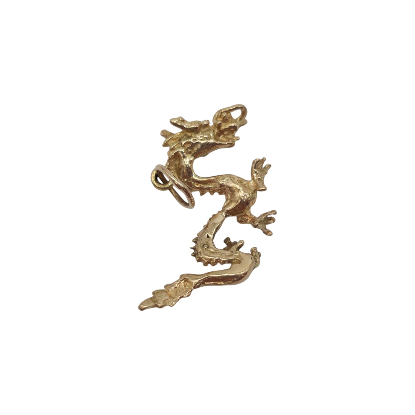 14ct Yellow Gold Dragon Charm L 2.3 cm 1.8 g.