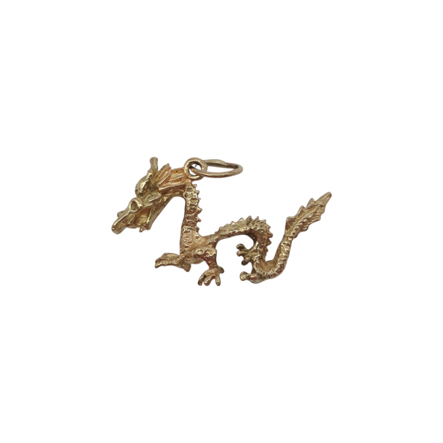14ct Yellow Gold Dragon Charm L 2.3 cm 1.8 g.
