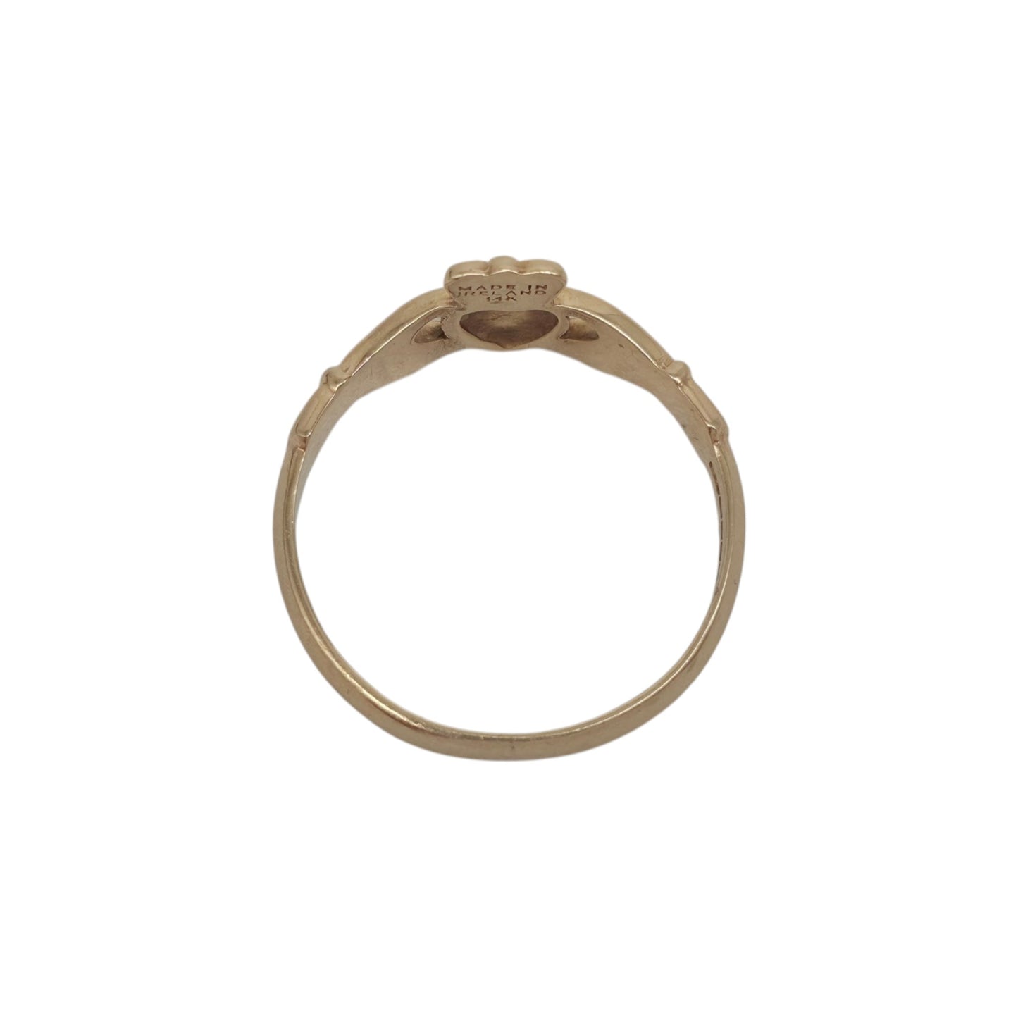 Irish 14ct 585 Yellow Gold Claddagh Ring 2000 Size T 1/2 3.9 g.