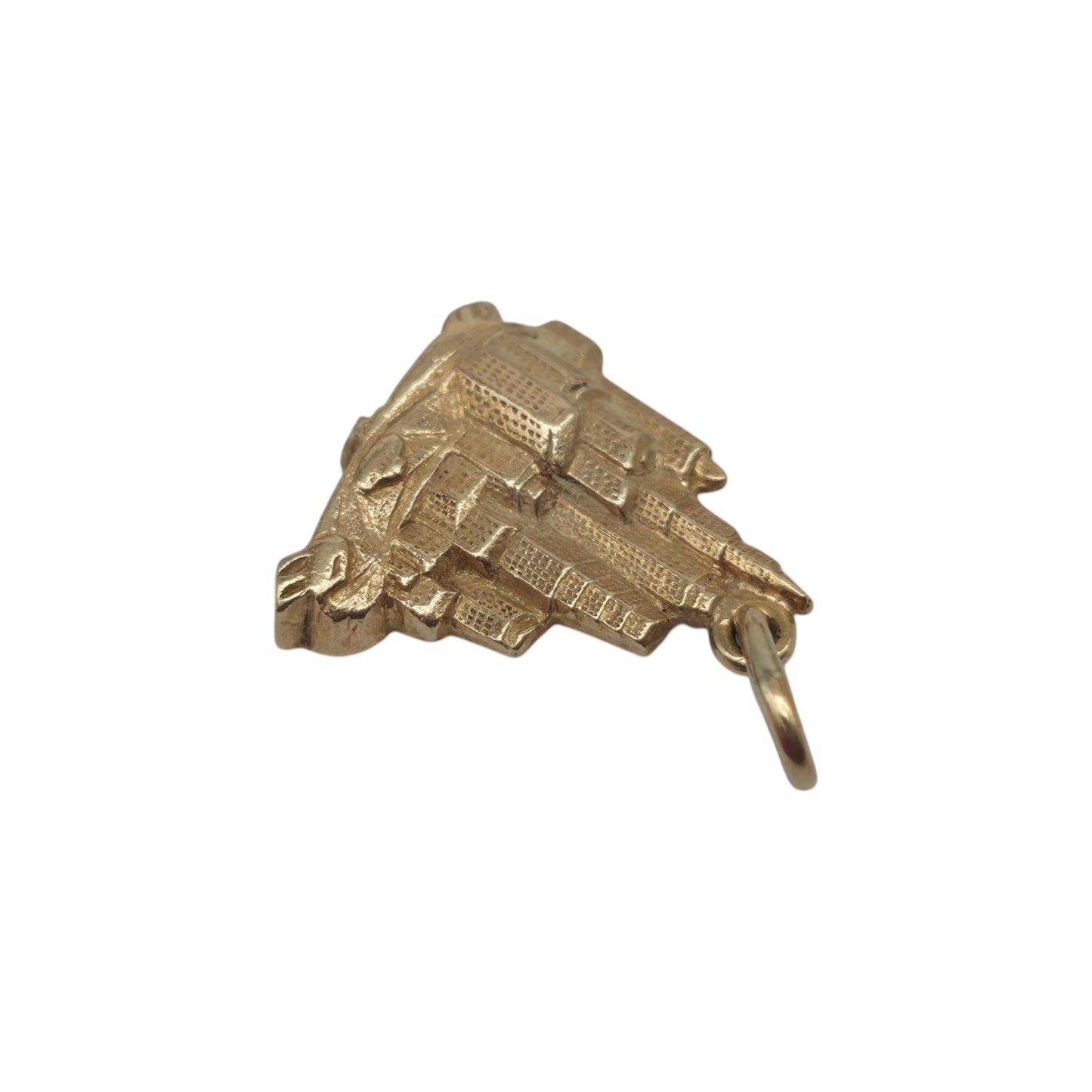 14金イエローゴールド ニューヨーク スカイライン チャーム 長さ1.4cm 2.1g.