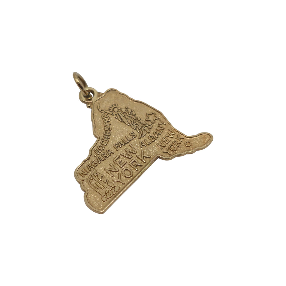 14ct Yellow Gold New York State Charm L 2.0 cm 2.4 g.
