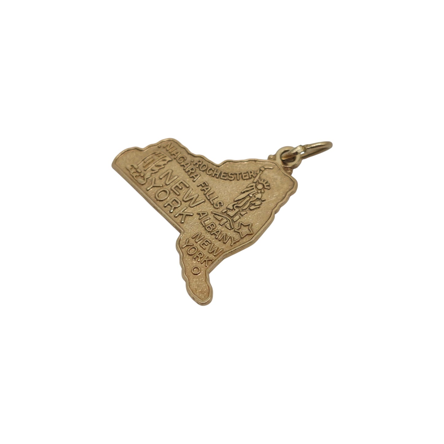 14ct Yellow Gold New York State Charm L 2.0 cm 2.4 g.