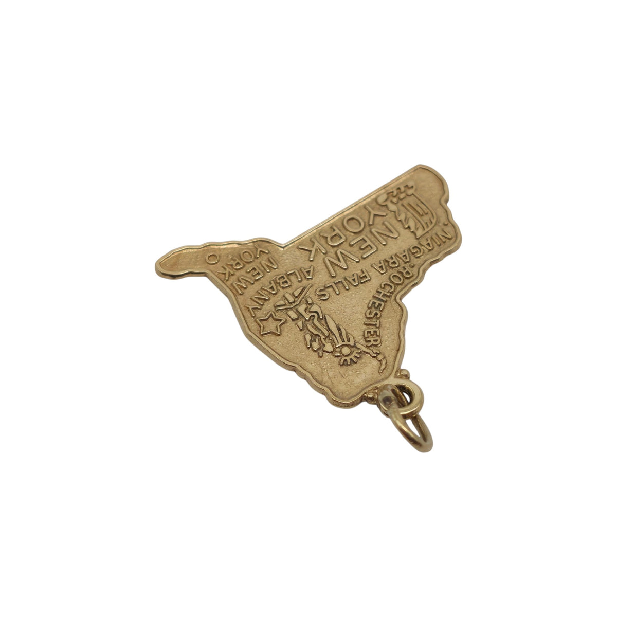14ct Yellow Gold New York State Charm L 2.0 cm 2.4 g.