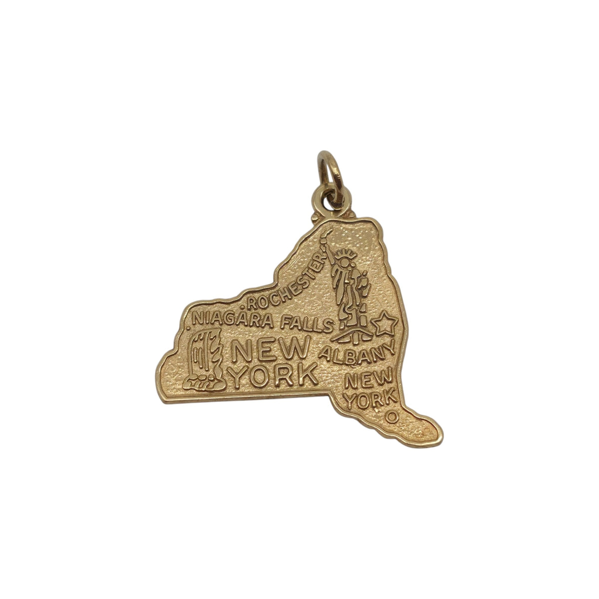 14ct Yellow Gold New York State Charm L 2.0 cm 2.4 g.