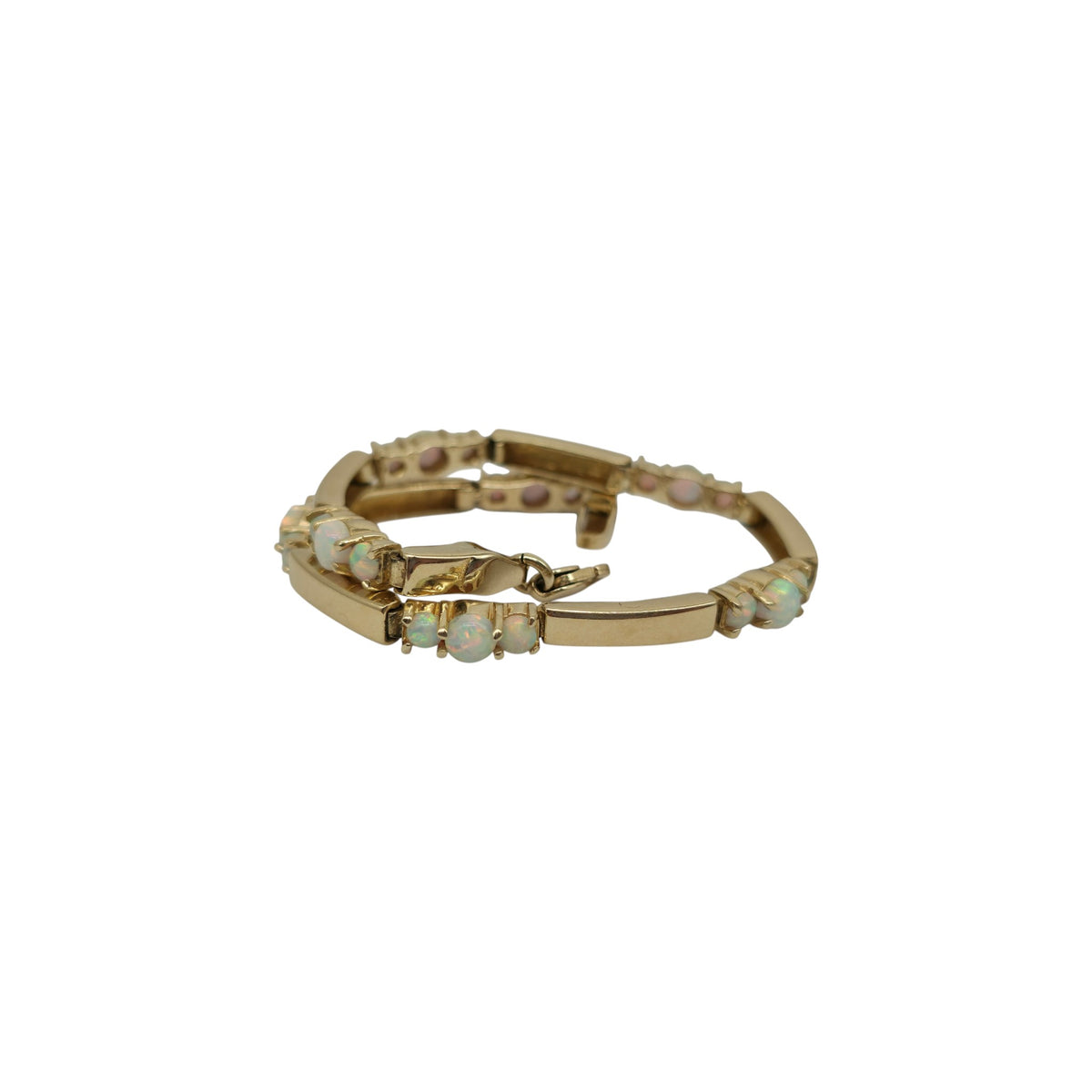 14ct 585 Yellow Gold Opals Bracelet L 19.6 cm 11.6 g.