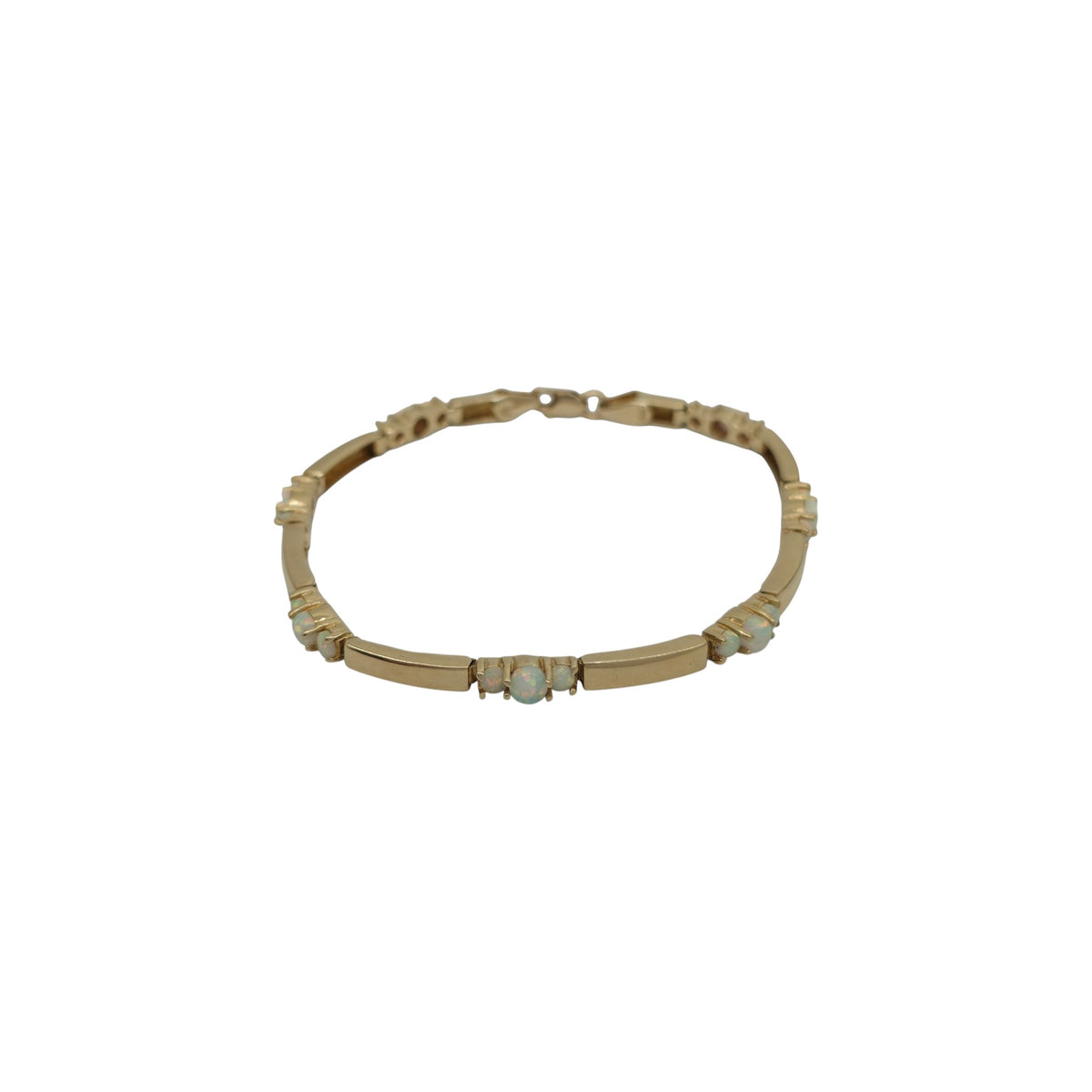 14ct 585 Yellow Gold Opals Bracelet L 19.6 cm 11.6 g.