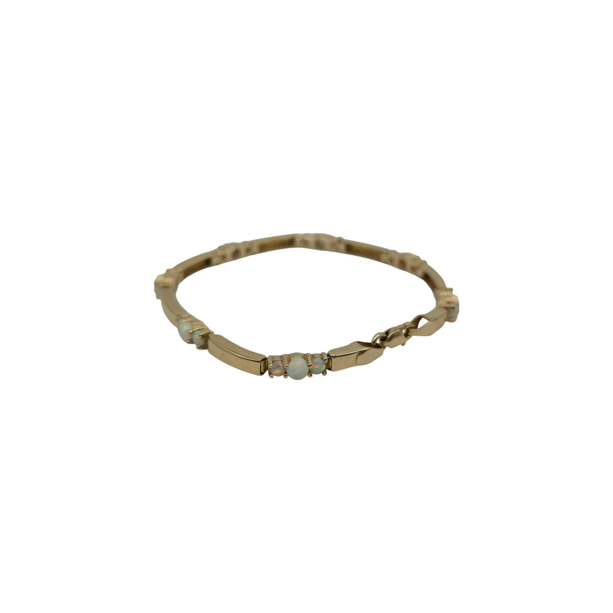 14ct 585 Yellow Gold Opals Bracelet L 19.6 cm 11.6 g.