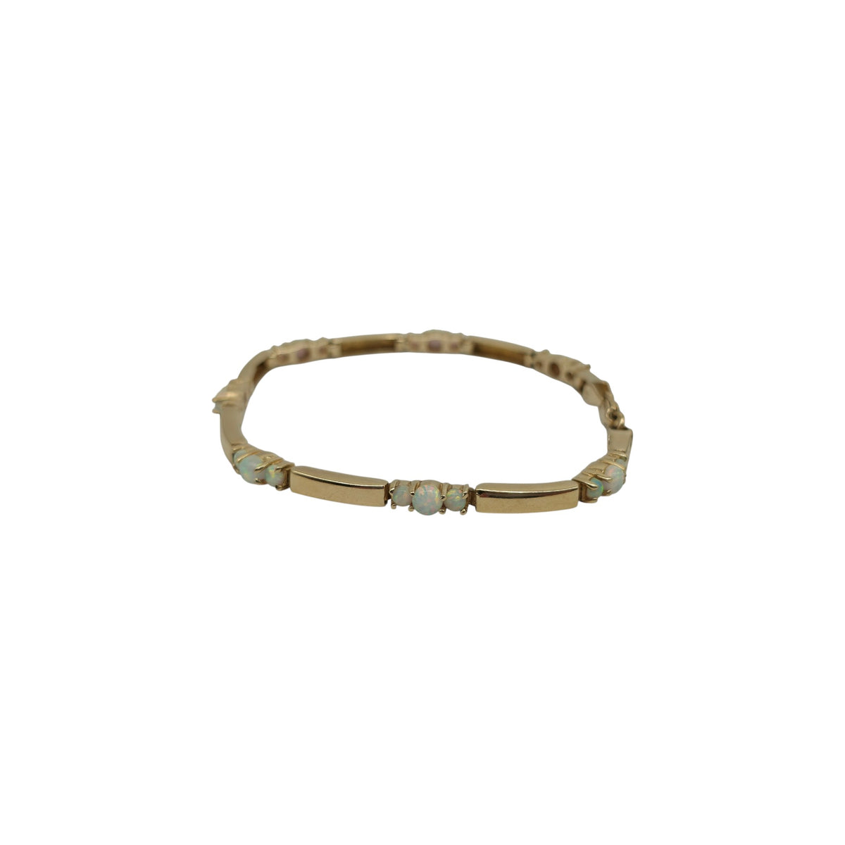 14ct 585 Yellow Gold Opals Bracelet L 19.6 cm 11.6 g.