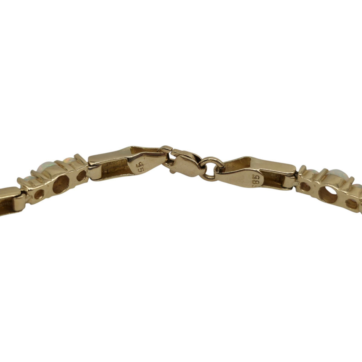 14ct 585 Yellow Gold Opals Bracelet L 19.6 cm 11.6 g.