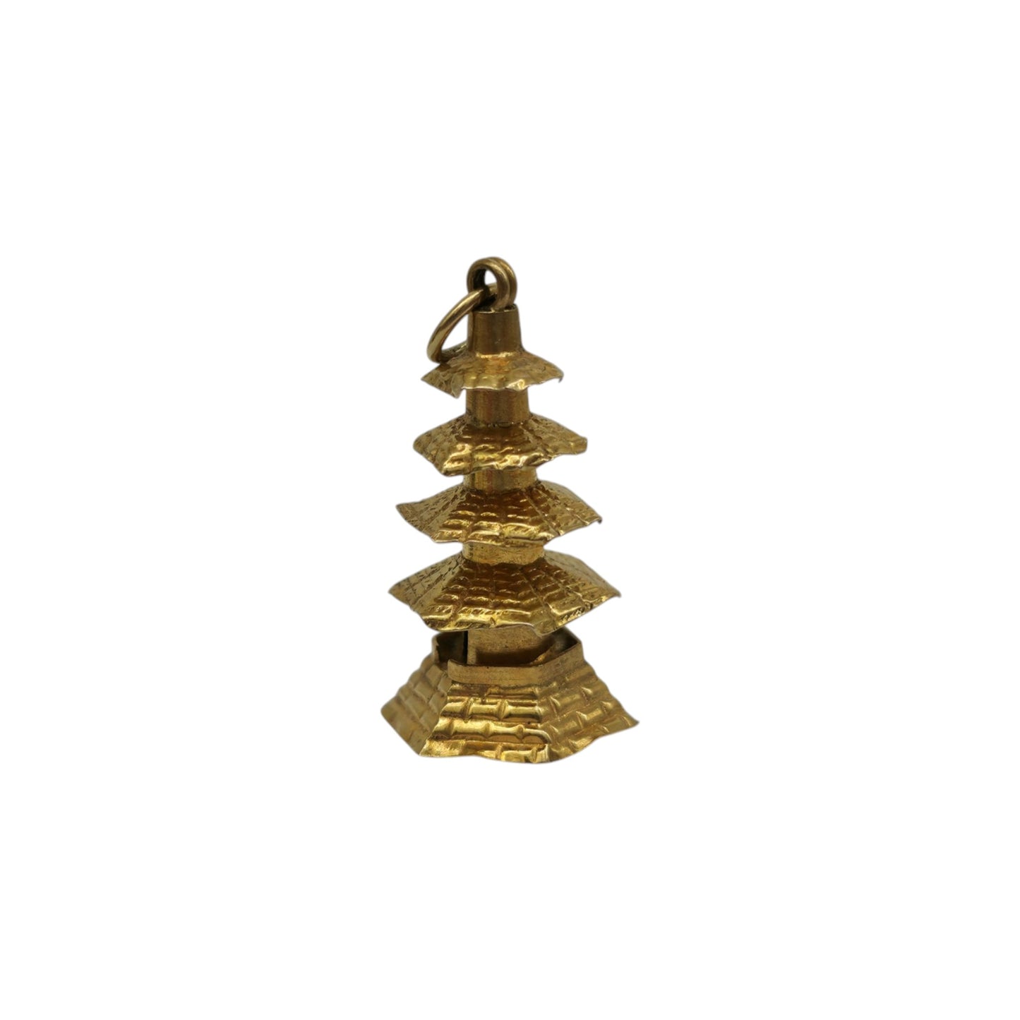 14ct Yellow Gold Pagoda Charm L 1.6 cm 0.9 g.