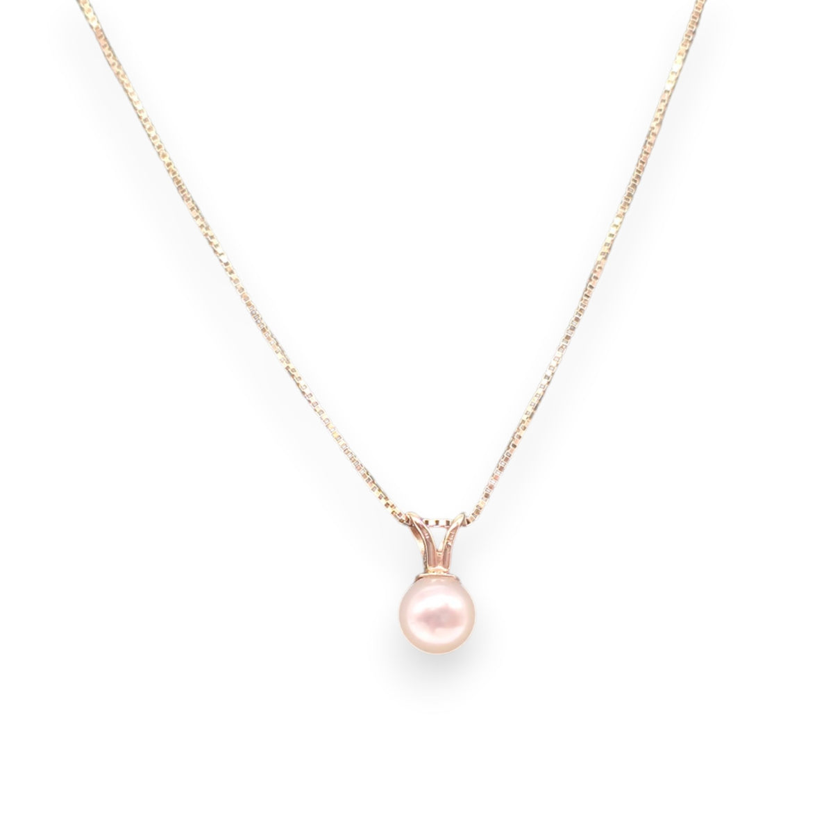 14ct Yellow Gold Pearl Necklace L 46.7 cm 1.2 g.