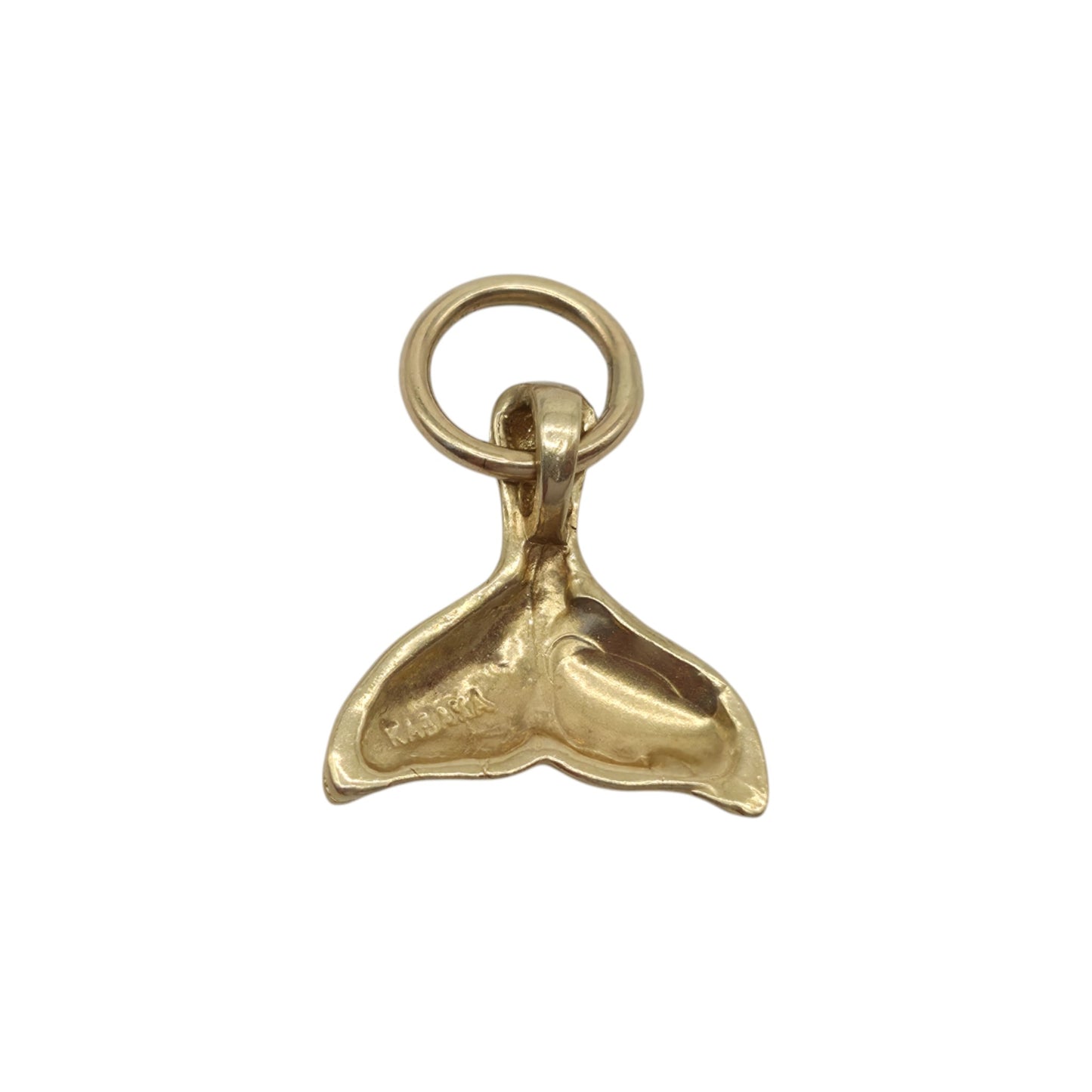 14ct Yellow Gold Whale's Tail Charm L 1.2 cm 1.2 g.