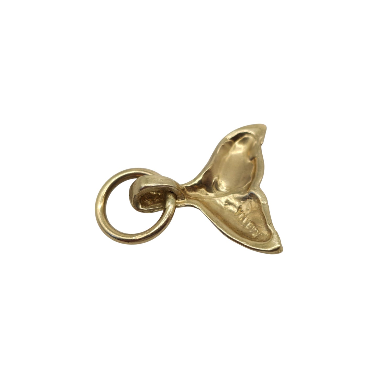 14ct Yellow Gold Whale's Tail Charm L 1.2 cm 1.2 g.