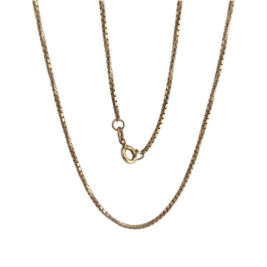 14ct Yellow Gold Box Link Chain L 45.6 cm 6.4 g