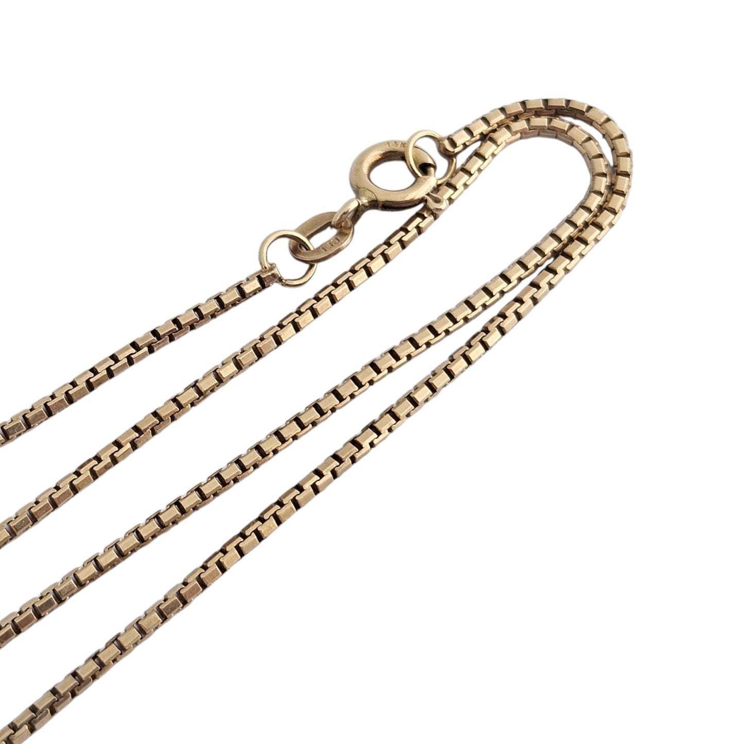 14ct Yellow Gold Box Link Chain L 45.6 cm 6.4 g