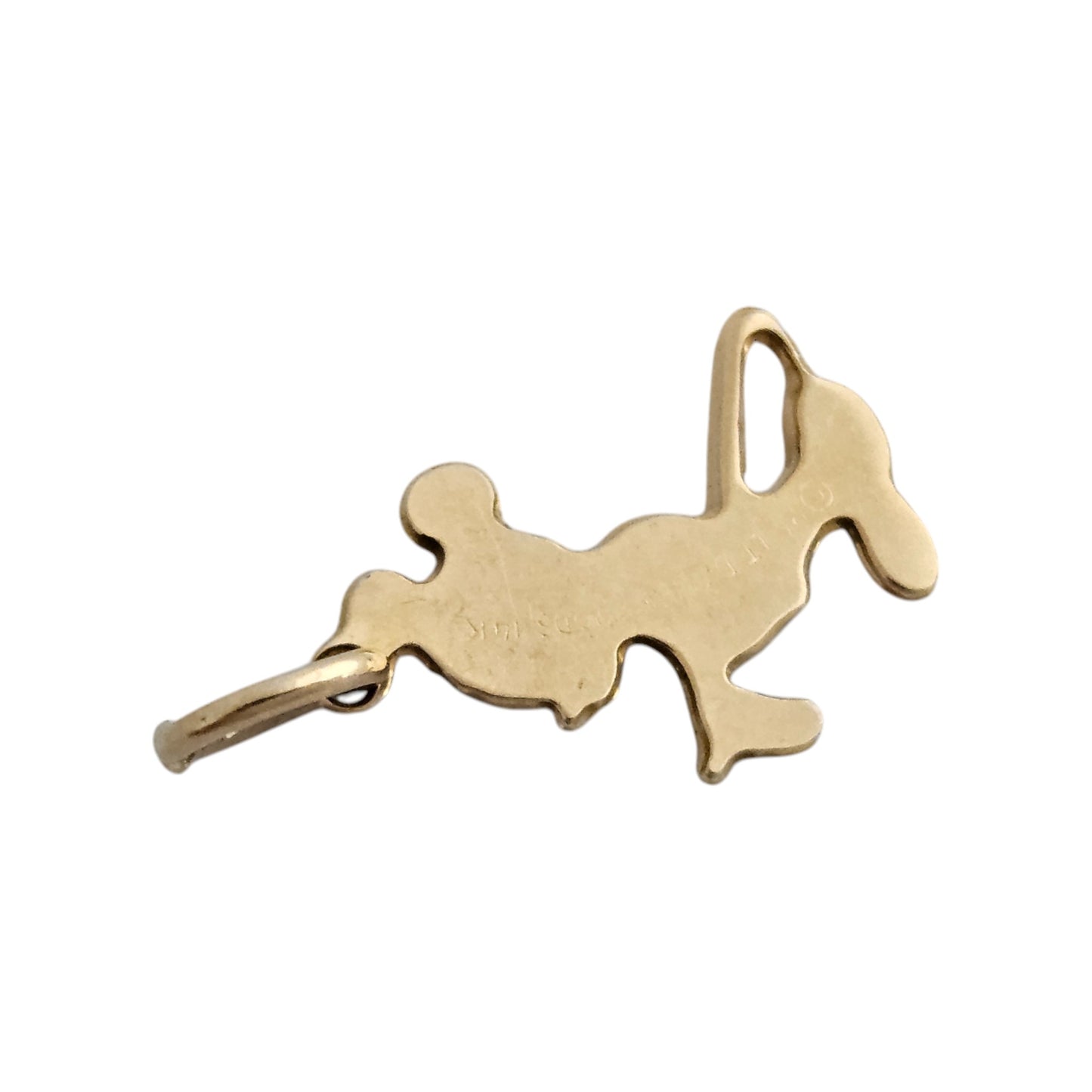 Walt Disney 14ct Yellow Gold Mickey Mouse Charm L 1.3 cm 0.4 g