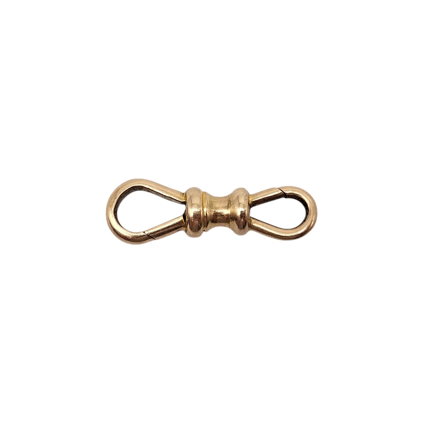 Scarce Antique 15ct Rose Gold Double Dog Clip c.1900 L 2.0 cm 1.7 g.