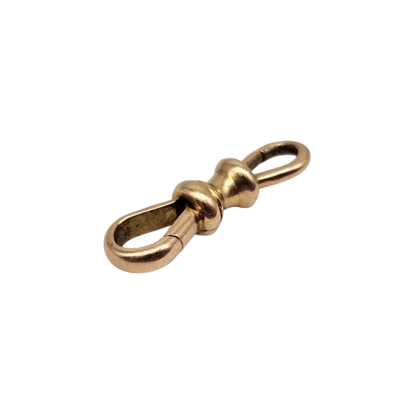 Scarce Antique 15ct Rose Gold Double Dog Clip c.1900 L 2.0 cm 1.7 g.