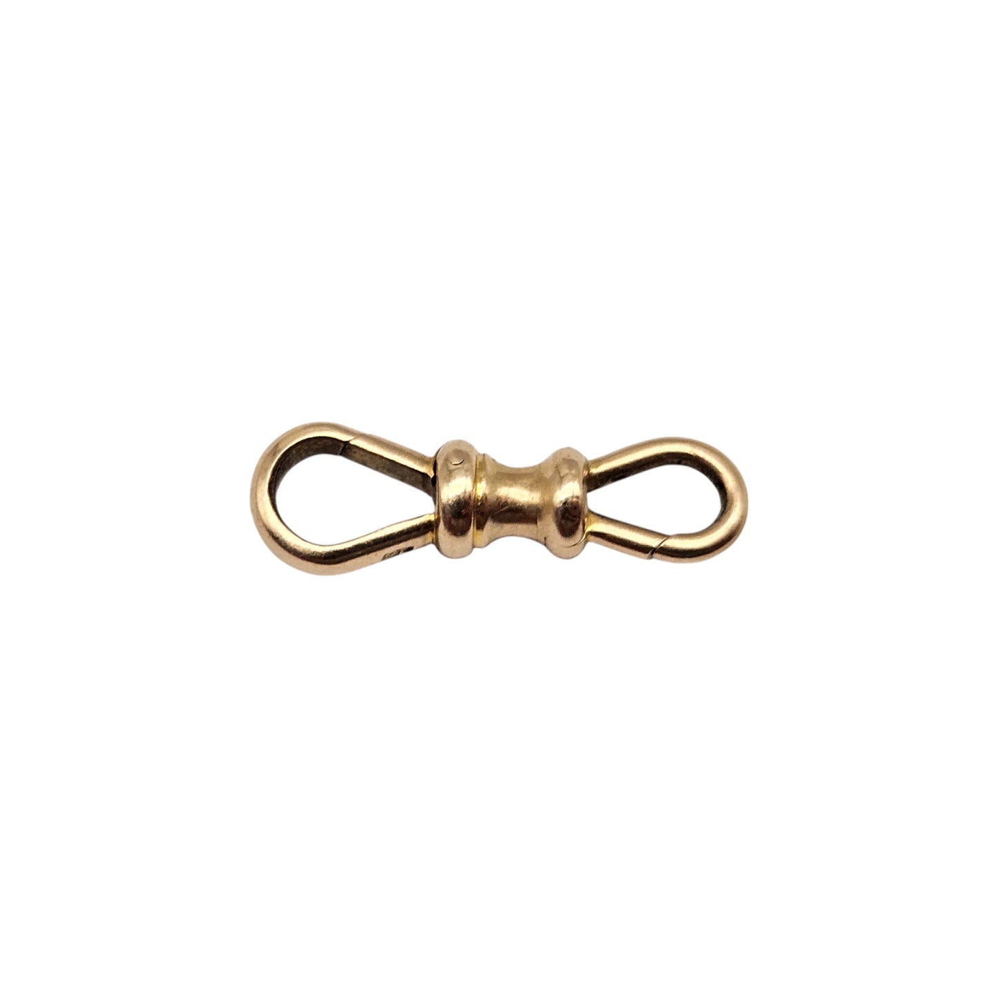 Scarce Antique 15ct Rose Gold Double Dog Clip c.1900 L 2.0 cm 1.7 g.