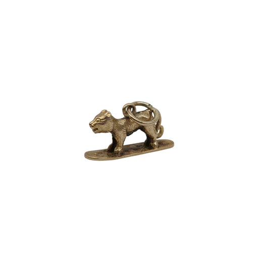 Antique 15ct Yellow Gold Tiger Charm c.1900 L 1.6 cm 1.4 g.