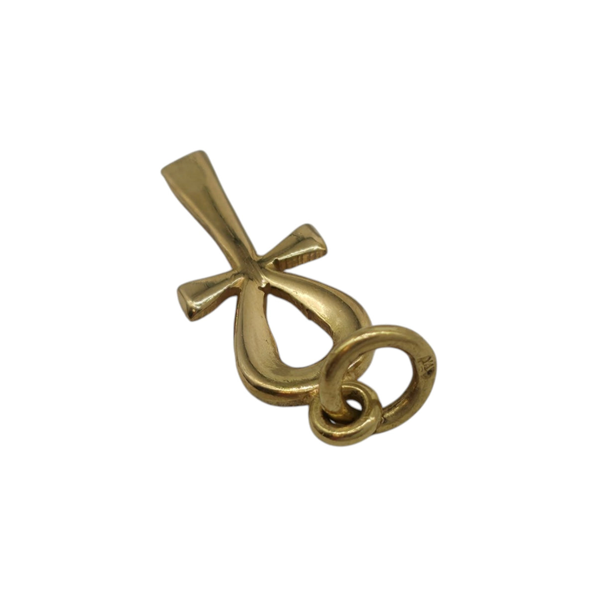 Egyptian 18ct Yellow Gold Ankh Charm L 1.9 cm 1.6 g.