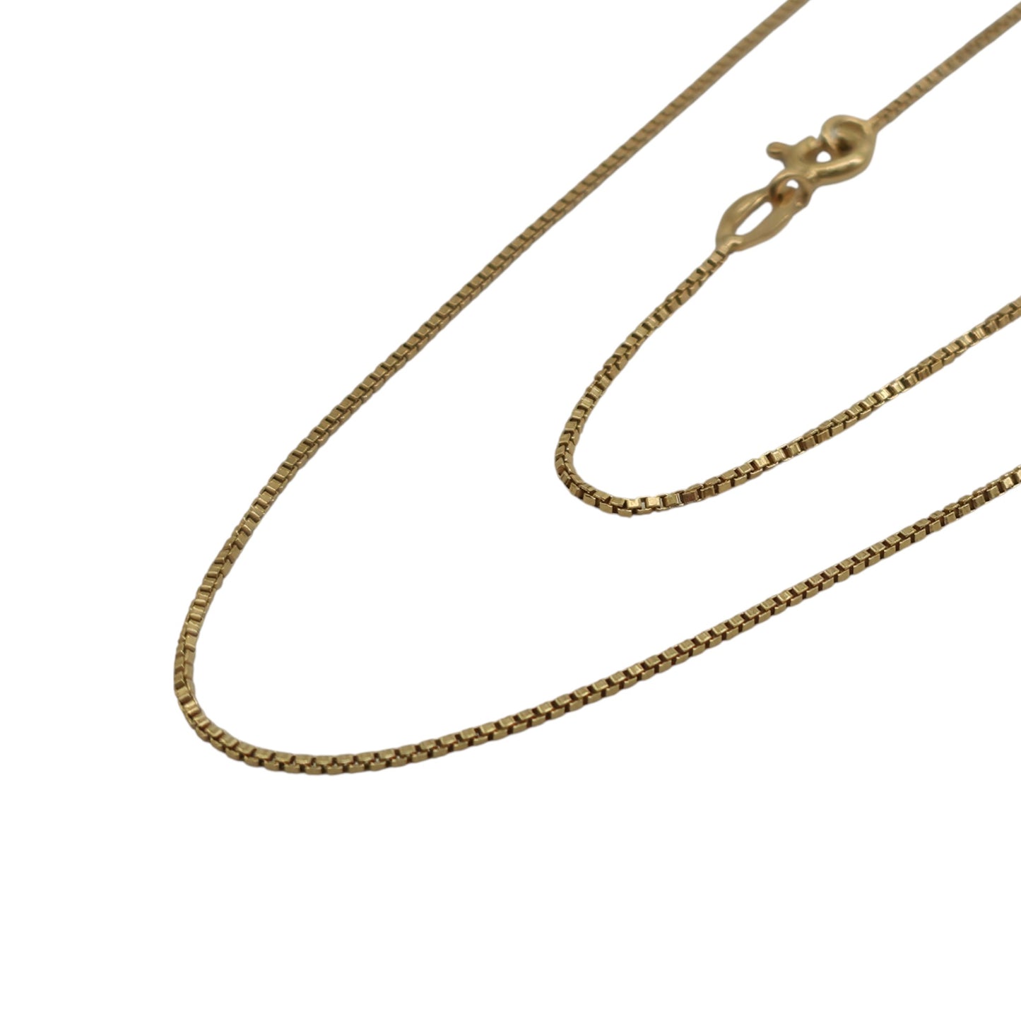 18ct 750 Yellow Gold Box Link Chain L 50.3 cm 3.2 g.