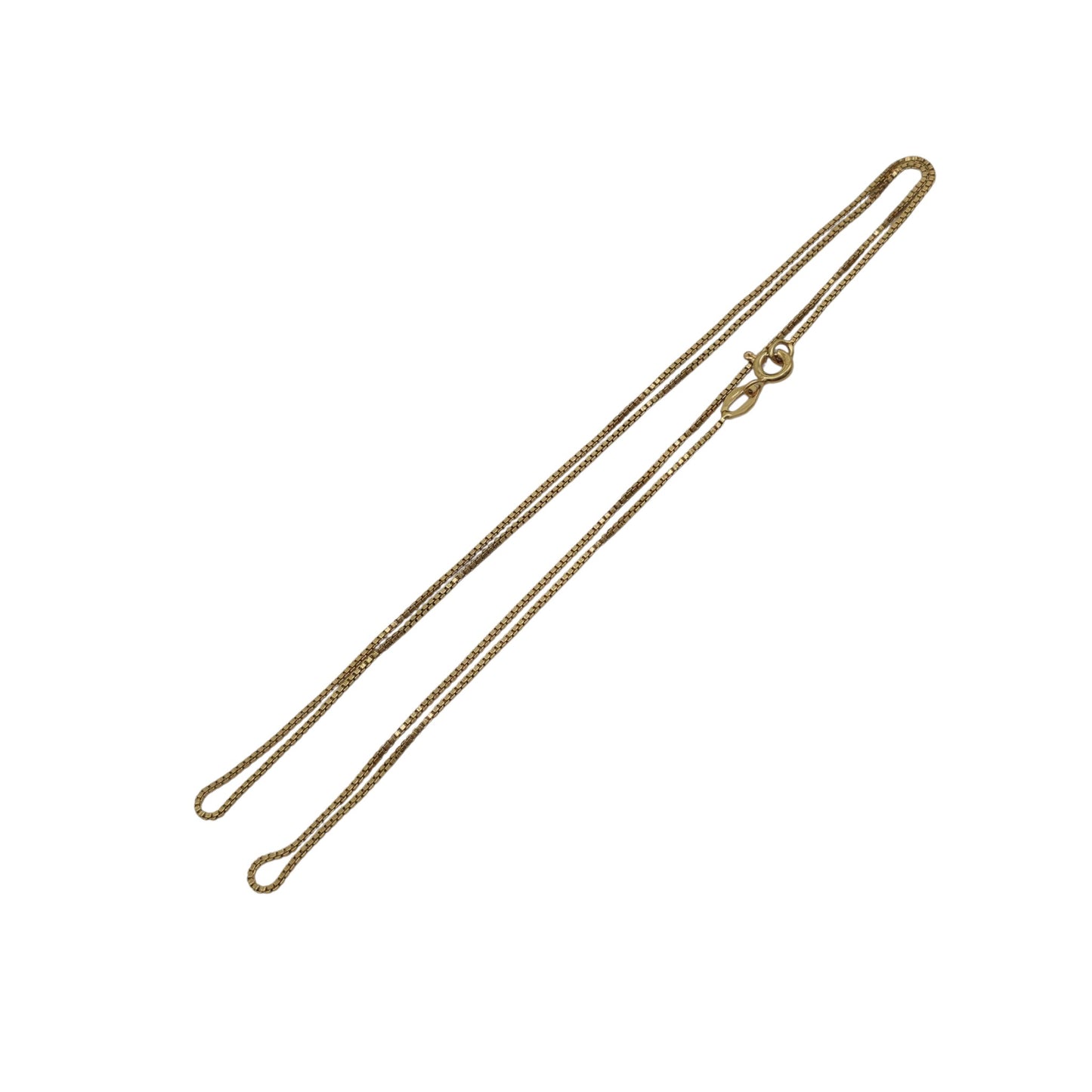 18ct 750 Yellow Gold Box Link Chain L 50.3 cm 3.2 g.