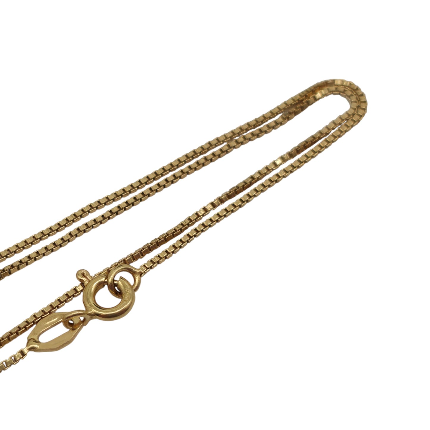 18ct 750 Yellow Gold Box Link Chain L 50.3 cm 3.2 g.
